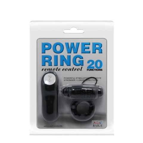 BAILE- POWER RING, 20 vibration functions Wireless remote control Boss of toys
