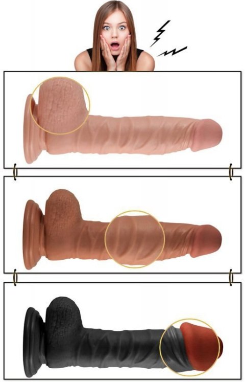 8.5"" Real Extreme Vibrating Dildo Flesh Boss of toys