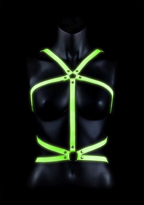 Body Harness - Glow in the Dark - Neon Green/Black - S/M Boss of toys