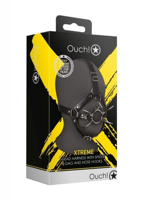 Head Harness with Spider Gag and Nose Hooks - Black Boss of toys