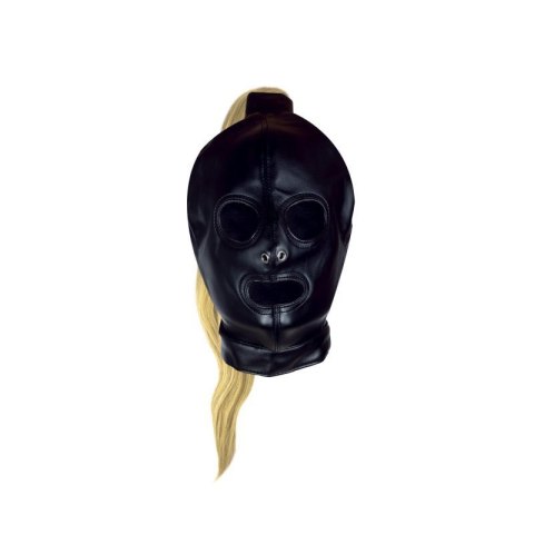 Mask with Blonde Ponytail - Black Boss of toys