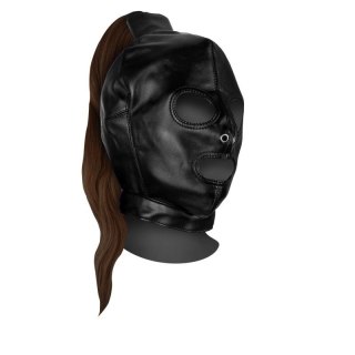 Mask with Brown Ponytail - Black Boss of toys