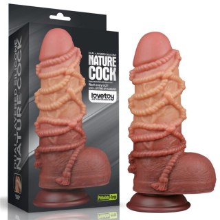 9.5'' Dual layered Platinum Silicone Cock with Rope Boss of toys