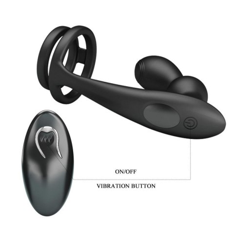 MR PLAY - VIBRATING ANAL PLUG with RING - Remote Control 12 functions Boss of toys