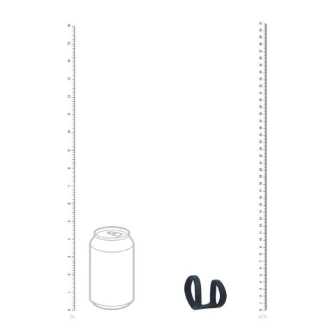 2 Loop Silicone Cockring - Black Boss of toys