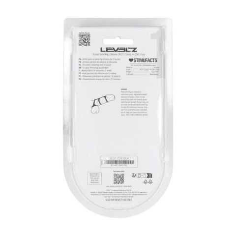 3 Loop Silicone Cockring - Black Boss of toys