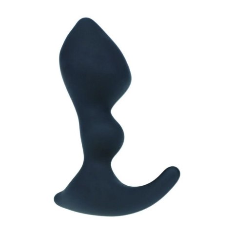 Double Ripple Silicone Prostate Massager - Black Boss of toys