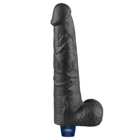 10.5" REAL SOFTEE Rechargeable TPE Vibrating Dildo(Black) Boss of toys