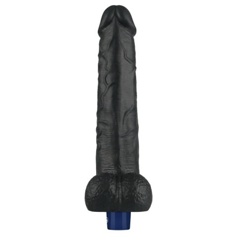 10.5" REAL SOFTEE Rechargeable TPE Vibrating Dildo(Black) Boss of toys