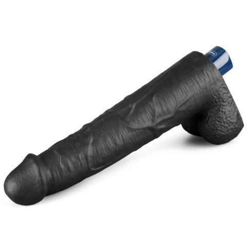 10.5" REAL SOFTEE Rechargeable TPE Vibrating Dildo(Black) Boss of toys
