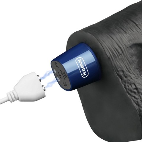 10.5" REAL SOFTEE Rechargeable TPE Vibrating Dildo(Black) Boss of toys