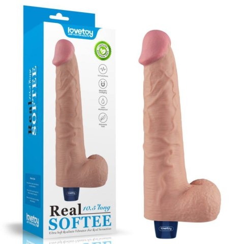 10.5" REAL SOFTEE Rechargeable TPE Vibrating Dildo(Flesh) Boss of toys