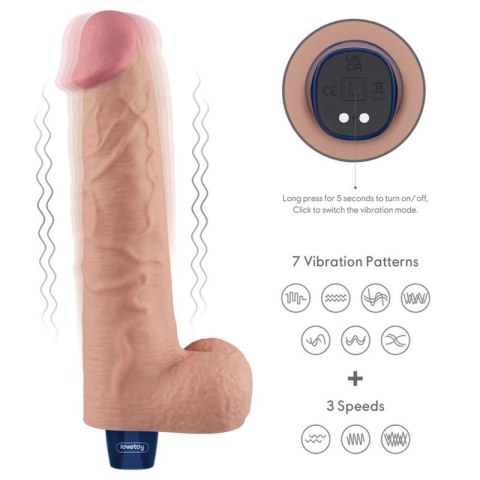 10.5" REAL SOFTEE Rechargeable TPE Vibrating Dildo(Flesh) Boss of toys