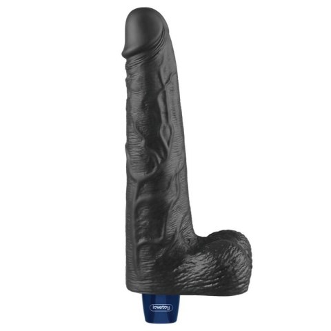 10" REAL SOFTEE Rechargeable TPE Vibrating Dildo(Black) Boss of toys