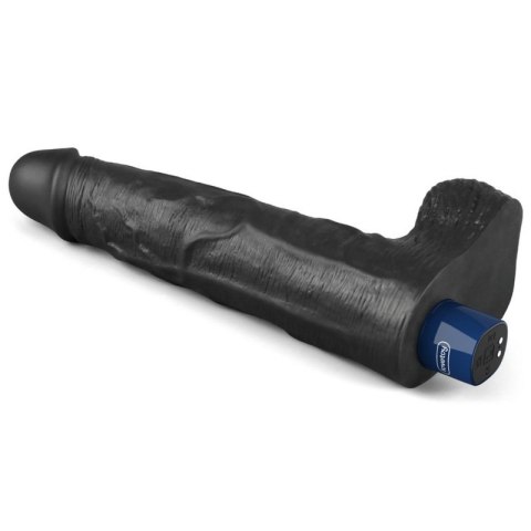 10" REAL SOFTEE Rechargeable TPE Vibrating Dildo(Black) Boss of toys