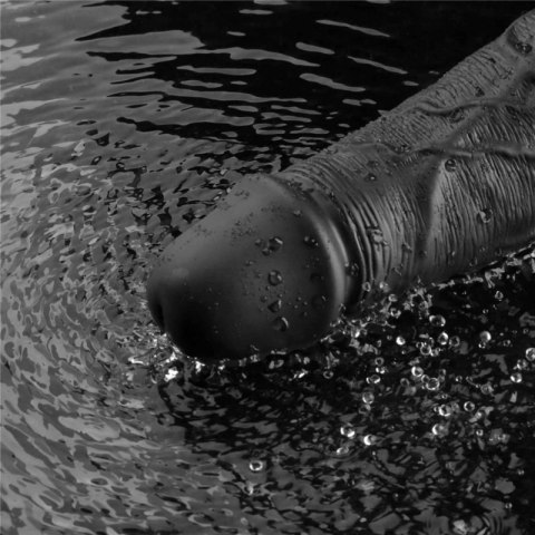 10" REAL SOFTEE Rechargeable TPE Vibrating Dildo(Black) Boss of toys