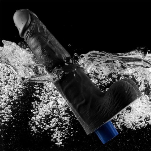 10" REAL SOFTEE Rechargeable TPE Vibrating Dildo(Black) Boss of toys