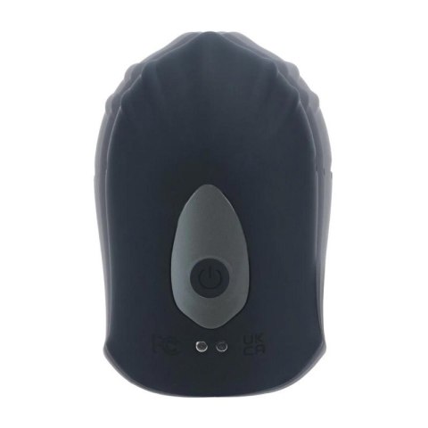 Adjustable Vibrating Silicone Penis Head Stimulator - Black Boss of toys