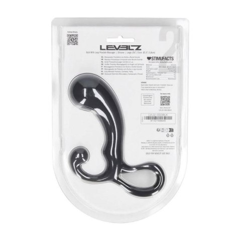 Bulb with Loop Silicone Prostate Massager - L - Black Boss of toys