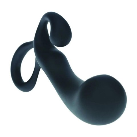 Bulb with Loop Silicone Prostate Massager - L - Black Boss of toys