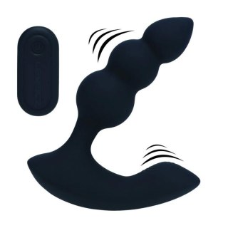 Dual Motor Remote Control Beaded Vibrating Liquid Silicone Prostate Stimulator - Black Boss of toys