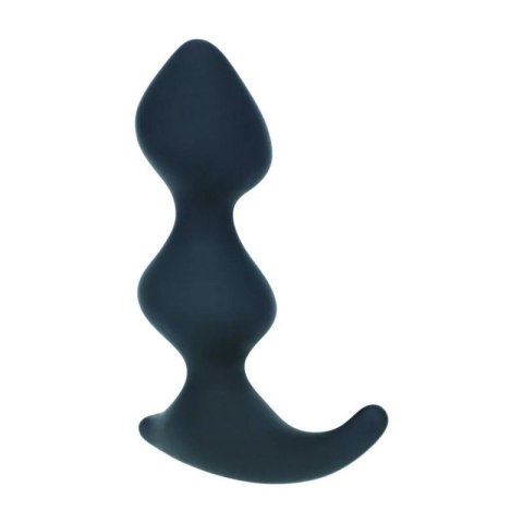 Full Double Ripple Silicone Prostate Massager - Black Boss of toys