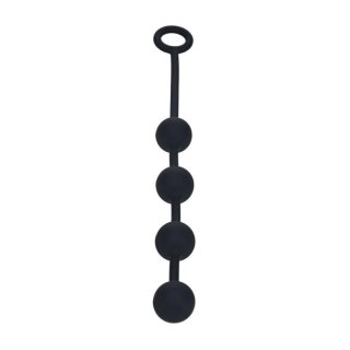 Round Silicone Anal Balls - M - 30mm - Black Boss of toys