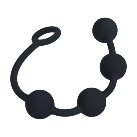 Round Silicone Anal Balls - M - 30mm - Black Boss of toys