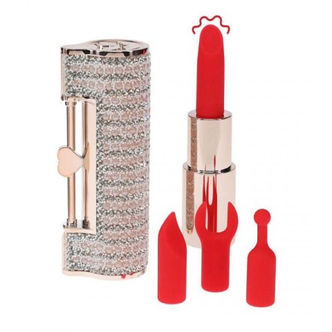 Angel - Lipstick Vibrator with 4 Attachments - Pink Boss of toys