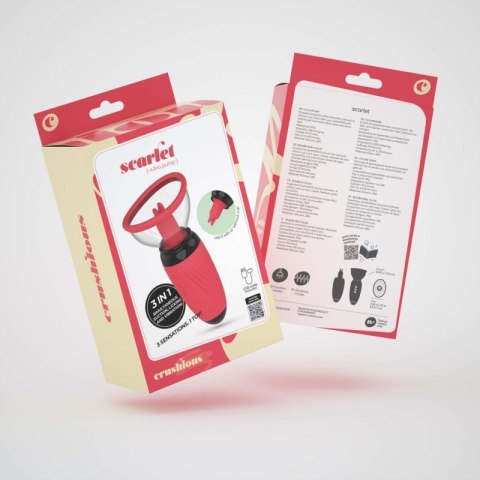 CRUSHIOUS SCARLET VULVA PUMP RECHARGEABLE STIMULATOR Boss of toys