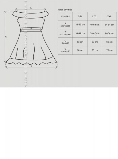 Bielizna-Flores koszulka i stringi czarna L/XL Boss of toys