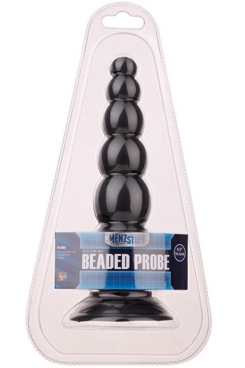 Plug-MENZSTUFF BEADED PROBE BLACK Dream Toys