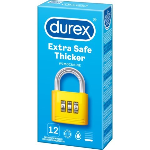 Prezerwatywy Lateksowe Grubsze Extra Safe 12 Szt. Durex Durex