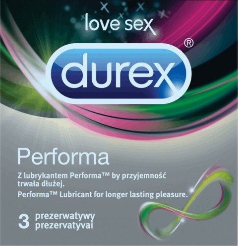 Prezerwatywy Lateksowe Przedłużające Stosunek Performa 3 Szt Durex Durex