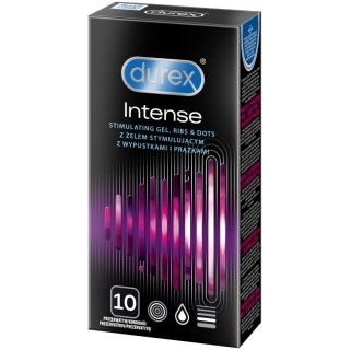 Prezerwatywy Lateksowe Z Prążkami I Wypustkami Oraz Żelem Stymulującym Intense 10Szt Durex Durex