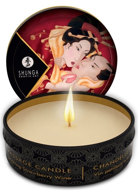 Świeca Do Masażu O Zapachu Szampana Z Truskawkami Romance Massage Candle 30Ml Shunga Shunga