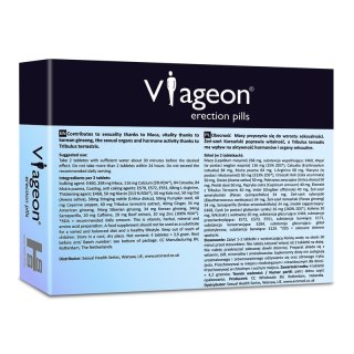 Viageon Suplement Diety Ułatwiający Erekcję 4Tabletki SHS Sexual Health Series