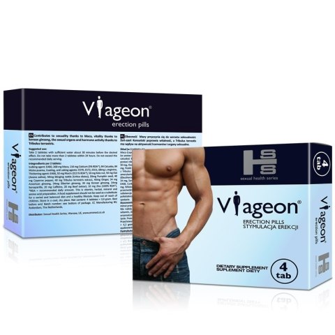 Viageon Suplement Diety Ułatwiający Erekcję 4Tabletki SHS Sexual Health Series
