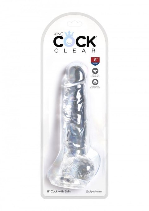 8 Inch Cock With Balls Transparant King Cock King Cock