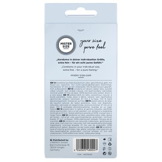 Condoms 47 Mm 10 Pieces Mister.Size Mister Size