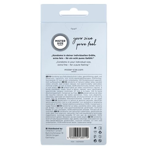 Condoms 57 Mm 10 Pieces Mister.Size Mister Size