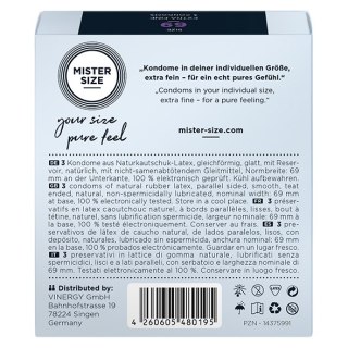 Condoms 69 Mm 3 Pieces Mister.Size Mister Size