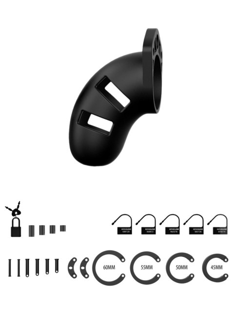 Miękki Silikonowy Pas Cnoty Chastity Model 20 Silicone Cock Cage Black ManCage ManCage