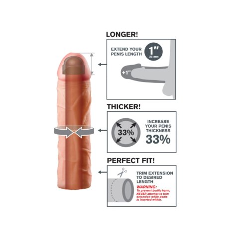 Nakładka Na Penisa Fantasy X-Tensions Perfect 1" Extension Light Pipedream Pipedream