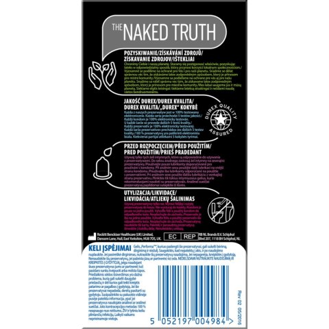 Prezerwatywy Lateksowe Ze Środkiem Opóźniającym Wytrysk Mutual Pleasure 10Szt. Durex Durex