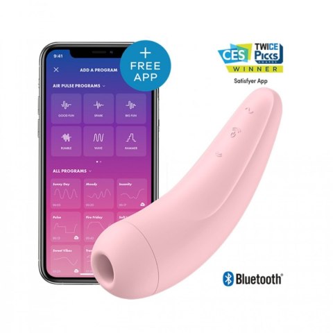 Stymulator Łechtaczki Curvy 2+ Pink With App Satisfyer Satisfyer