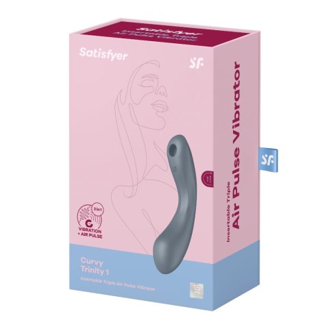 Wibrator Do Punktu G Curvy Trinity 1 Bluegrey Satisfyer Satisfyer