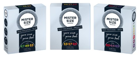 Zestaw 3 Prezerwatyw O Różnej Średnicy Testbox 60-64-69 3 Condoms Mister.Size Mister Size