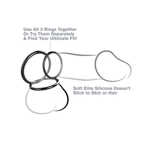 Zestaw Pierścieni Fantasy C-Ringz Silicone 3-Ring Stamina Set Pipedream Pipedream