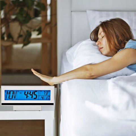 Budzik cyfrowy zegar elektroniczny z wyświetlaczem termometrem i datą Fortrade